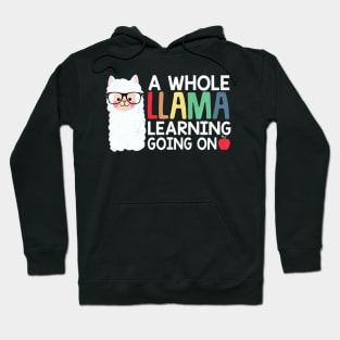 A Whole Llama Learning Going On Funny Teacher Gift Hoodie